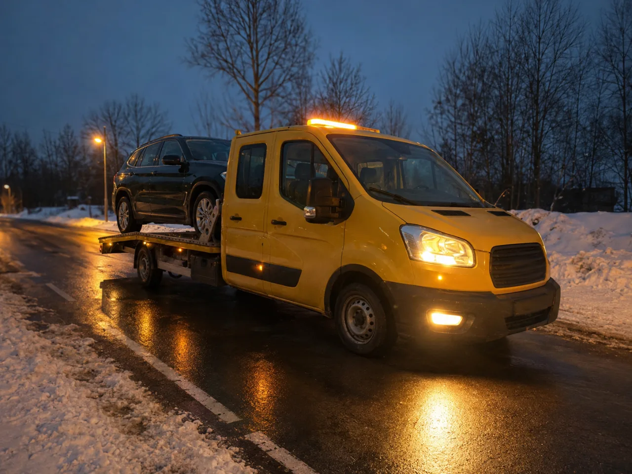 Pomoc drogowa po awarii nocą – rozruch akumulatora w Gnieźnie