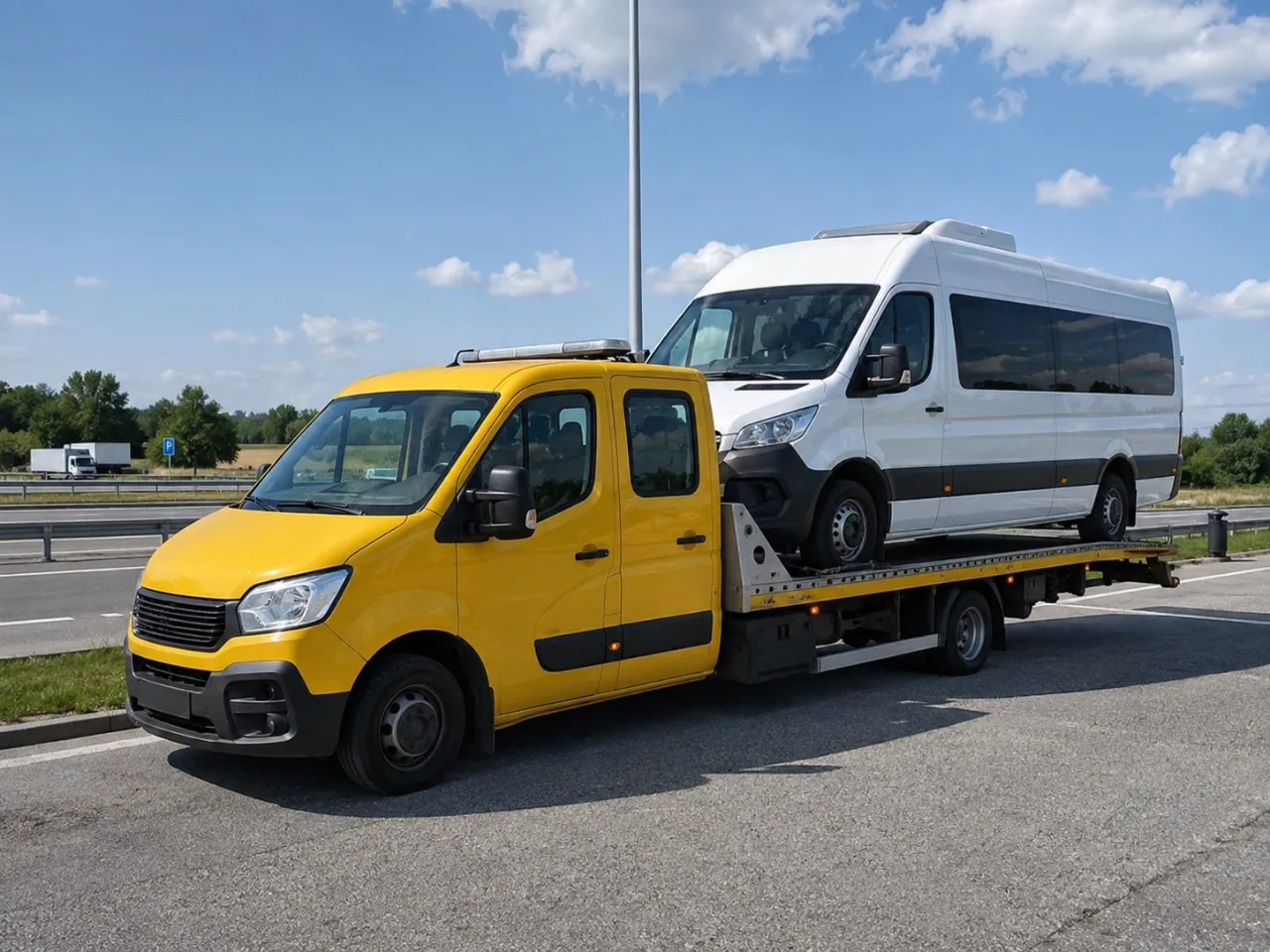 Transport busa osobowego na lawecie – Gniezno